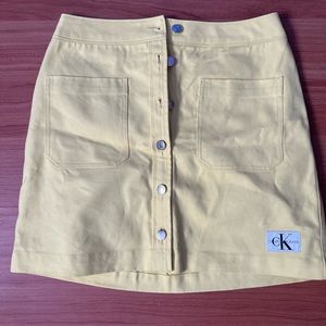 Yellow Calvin Klein Skirt